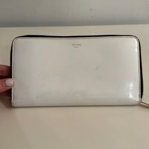 Celine Patent Leather Zip Wallet